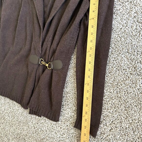 Gerard Darel Women's Size 4 Shawl Collar Cardigan Sweater Brown Wool - Picture 11 of 13